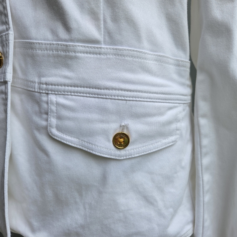 Chaps White Utility Jacket Size-L - Picture 5 of 9